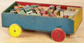 LARGE GROUP OF PAINTED WOOD BL