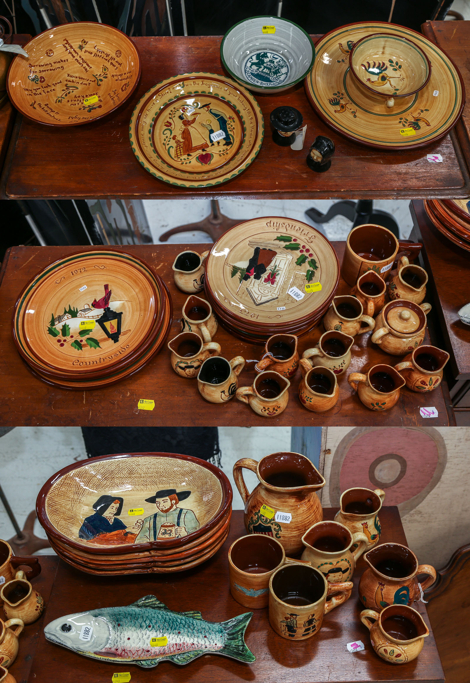 LARGE GROUP OF PENNSBURY CERAMIC