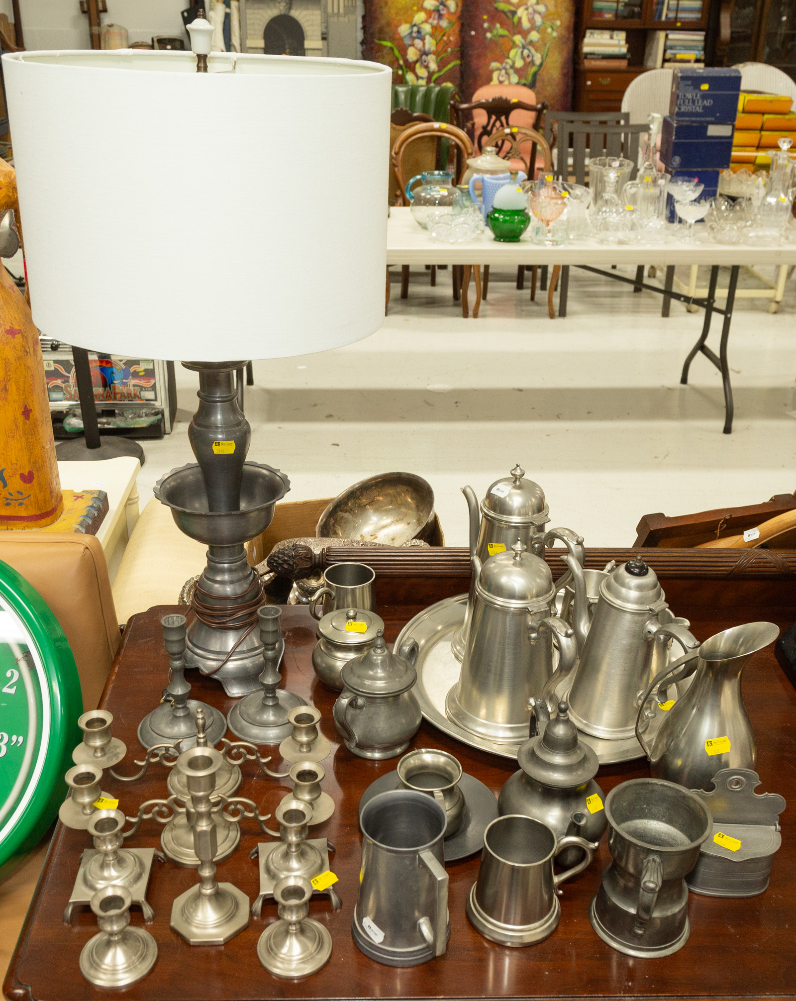 LARGE GROUP OF PEWTER ITEMS