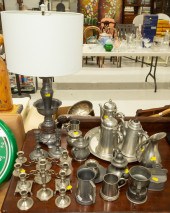 LARGE GROUP OF PEWTER ITEMS In