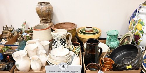 LARGE GROUP OF POTTERY AND