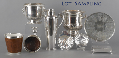 Large group of silver plate. ?