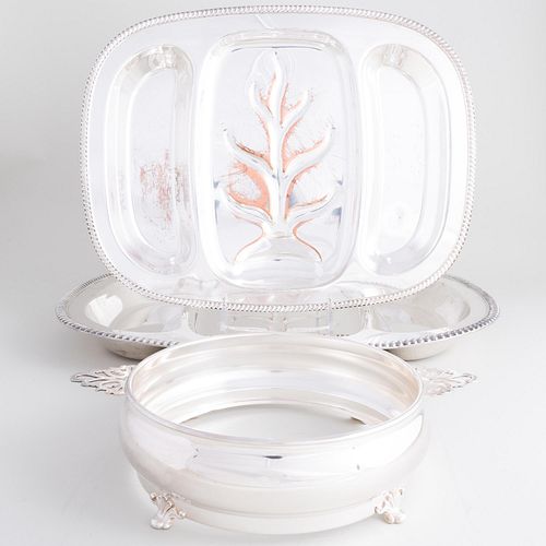 LARGE GROUP OF SILVER PLATE SERVING