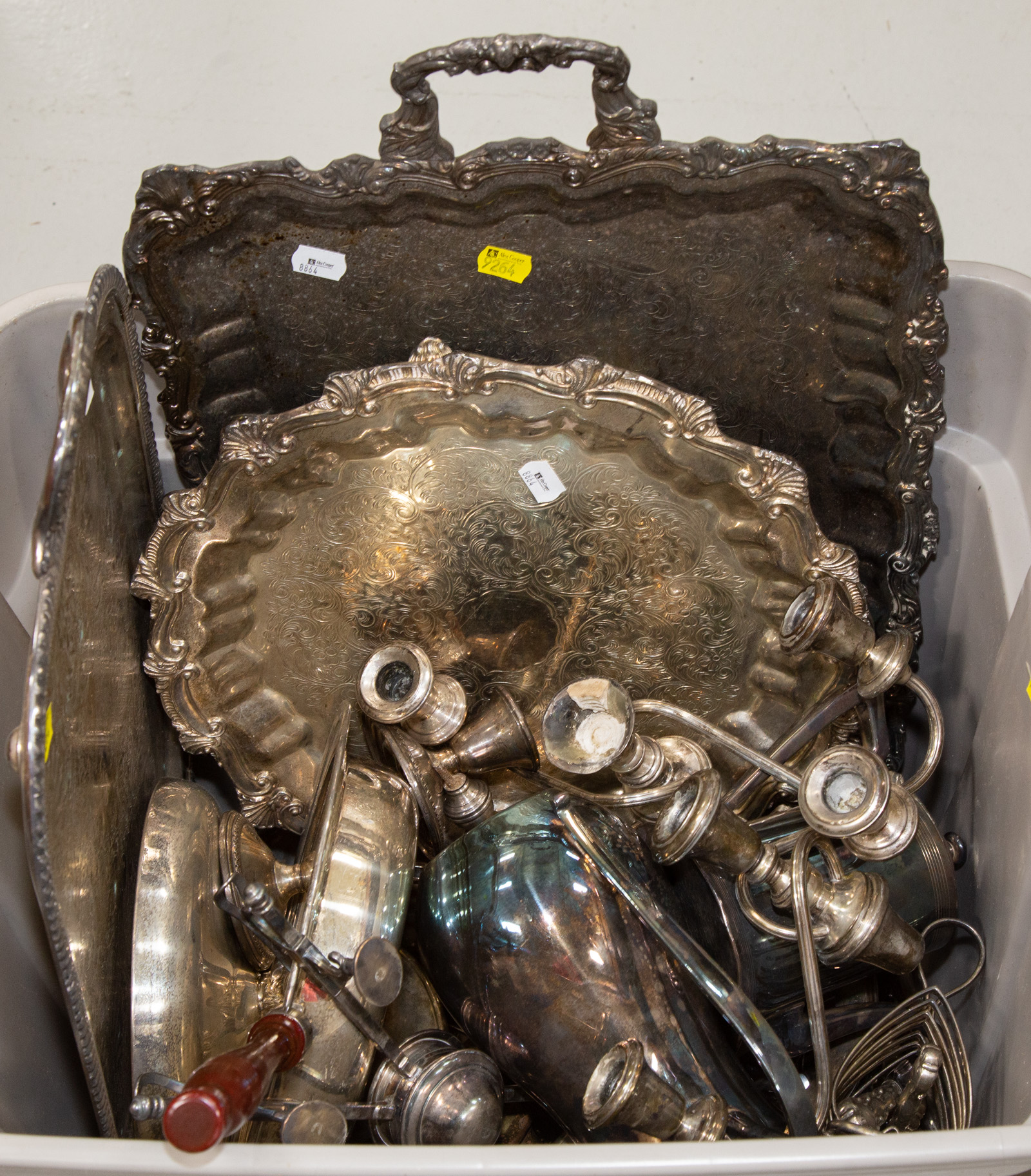 LARGE GROUP OF SILVER PLATED