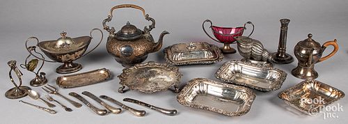 LARGE GROUP OF SILVER PLATELarge