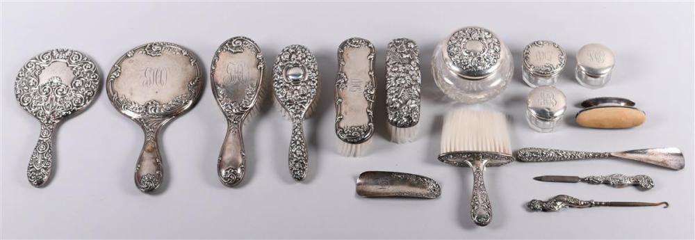 LARGE GROUP OF SILVER VANITY