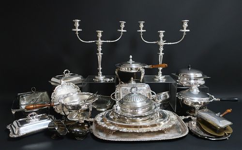 LARGE GROUP OF SILVERPLATE