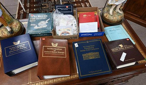 LARGE GROUP OF STAMPS, BOOKS AND
