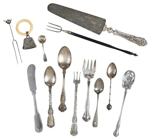 LARGE GROUP OF STERLING FLATWARE,