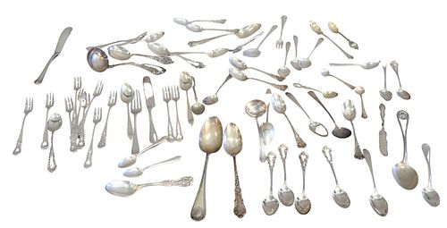 LARGE GROUP OF STERLING FLATWARE,