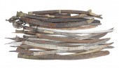 LARGE GROUP OF SWORD BLADES AN