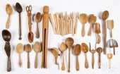 LARGE GROUP OF WOODENWARE, 19T