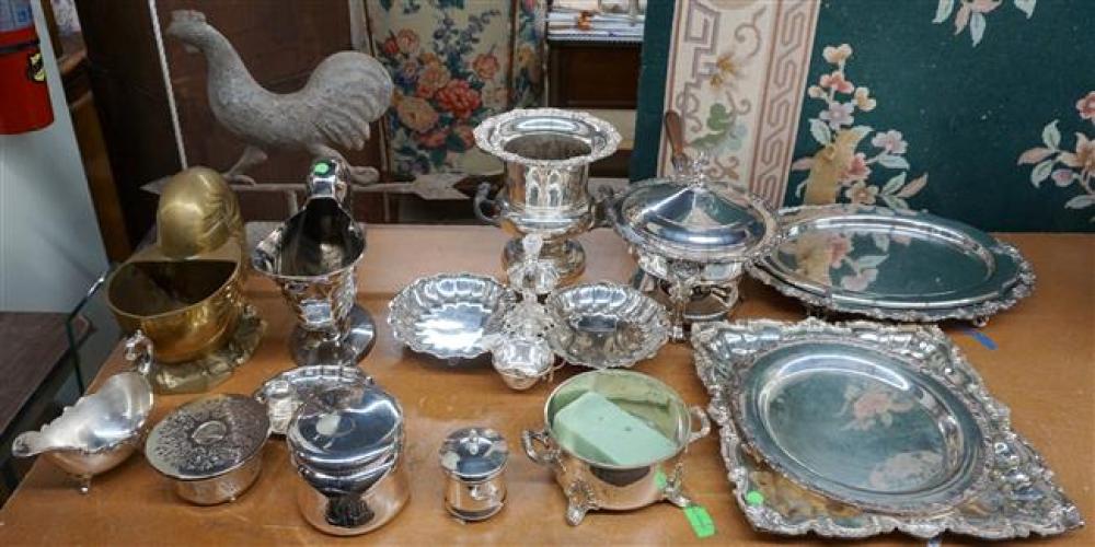 LARGE GROUP WITH SILVER PLATE