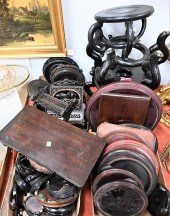 LARGE GROUPING OF CARVED WOOD