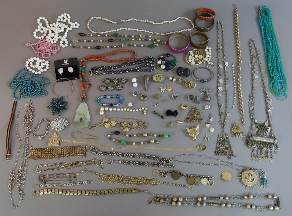 Large grouping of costume jewelry