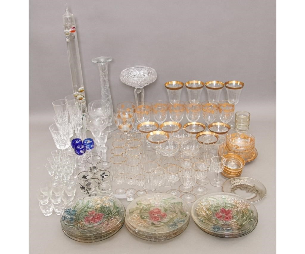 Large grouping of glass tableware