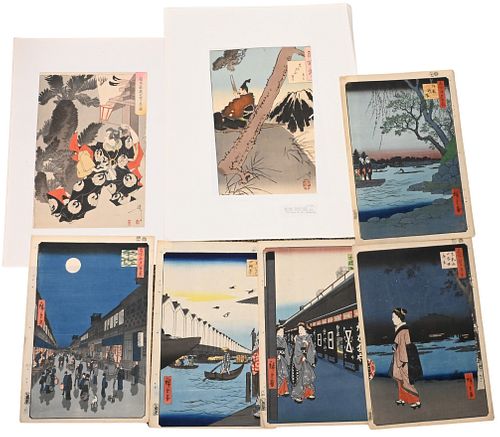 LARGE GROUPING OF JAPANESE UNFRAMED