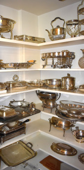 LARGE GROUPING OF SILVER PLATE