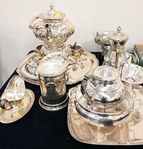 LARGE GROUPING OF SILVER PLATELarge
