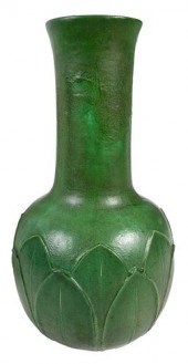 LARGE GRUEBY FAIENCE POTTERY V