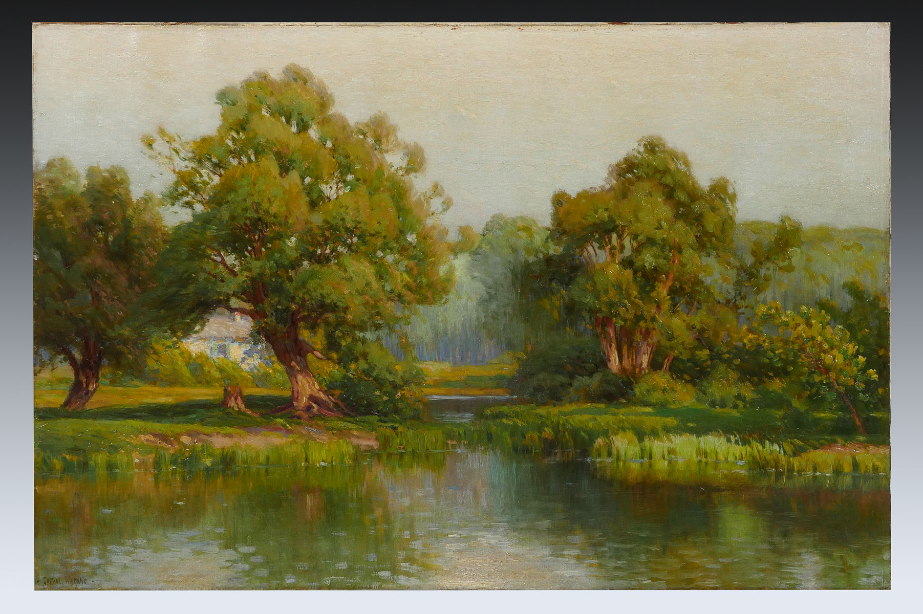 LARGE GUSTAVE WIEGAND LANDSCAPE: