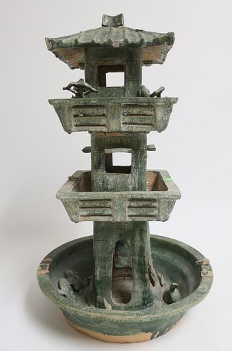 LARGE HAN PAGODA MODELTomb model of