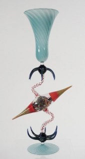 LARGE HAND BLOWN ART GLASS SCU
