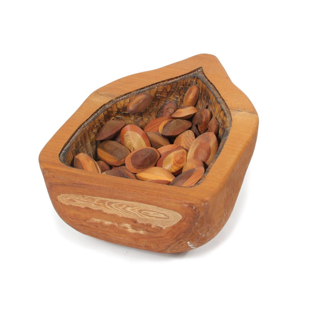 LARGE HAND-CARVED VESSEL WITH