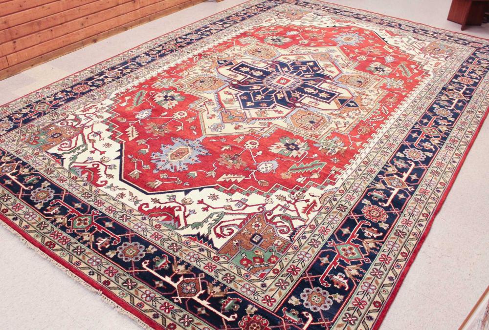LARGE HAND KNOTTED ORIENTAL CARPET,