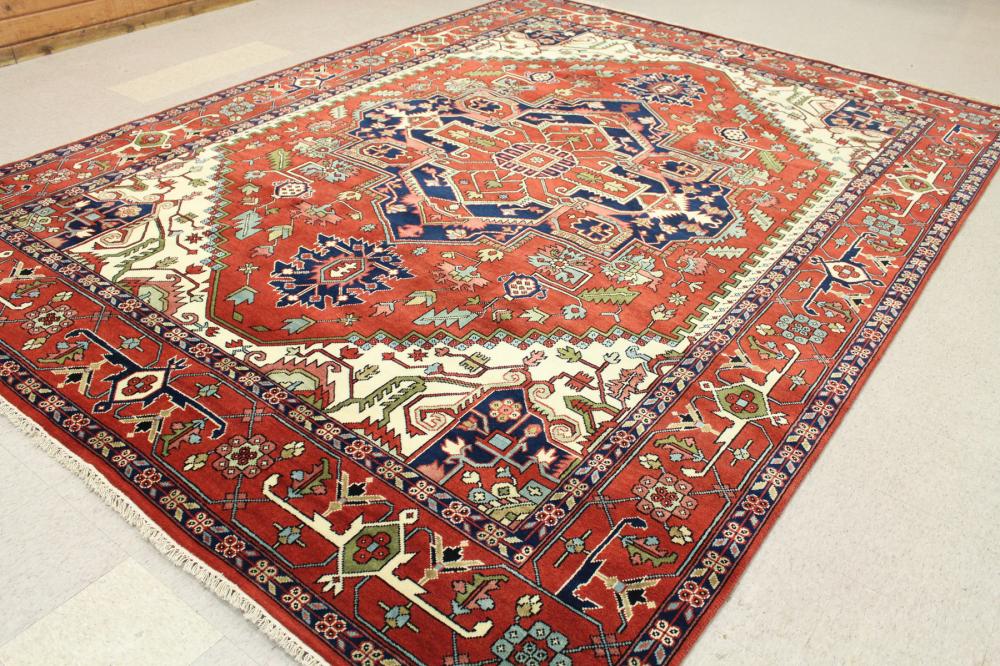 LARGE HAND KNOTTED ORIENTAL CARPET,