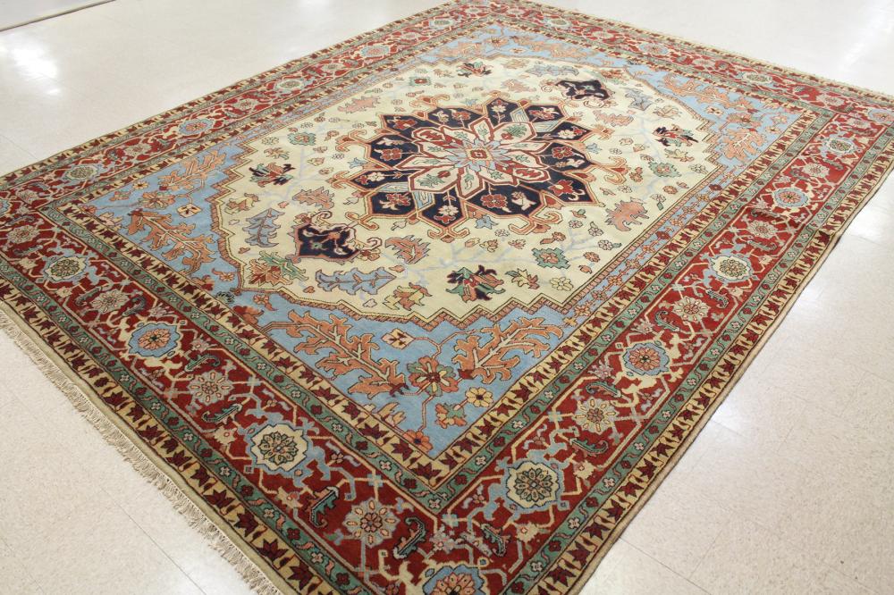 LARGE HAND KNOTTED ORIENTAL CARPET,