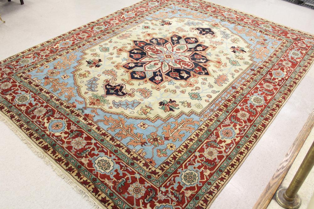 LARGE HAND KNOTTED ORIENTAL CARPET,