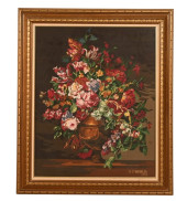 LARGE HAND MADE NEEDLEPOINT FL