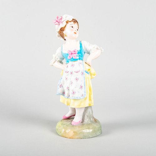 LARGE HAND PAINTED BISQUE PORCELAIN