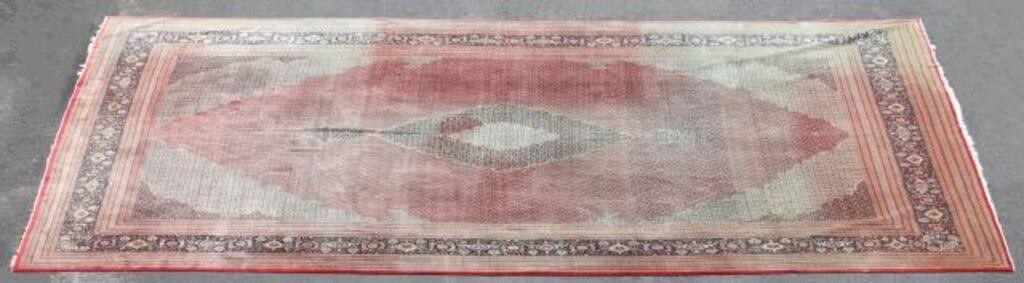 LARGE HAND-TIED PERSIAN TABRIZ RUG,