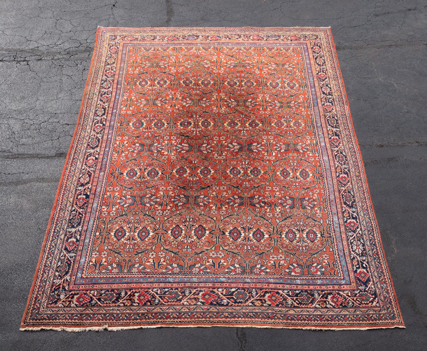 LARGE HAND WOVEN MAHAL RUG, 11'7" X