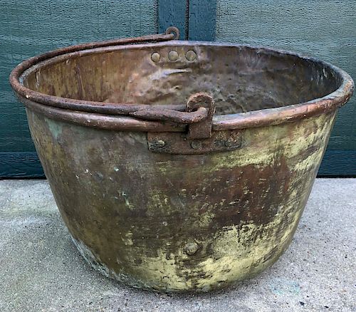 LARGE HAND WROUGHT COPPER APPLE