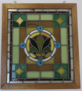 LARGE HANDCUT LEADED GLASS WIN