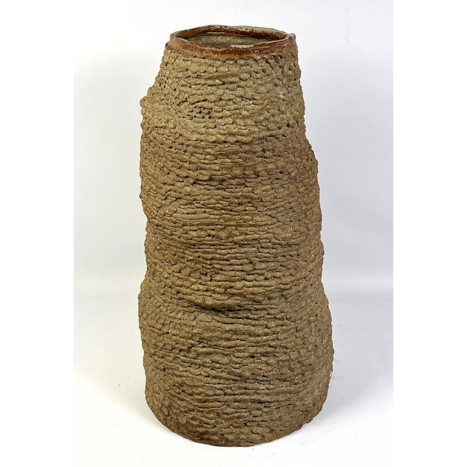 Large Handmade Pottery Floor Vase.