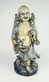 LARGE & HEAVY CHINESE BLUE & W