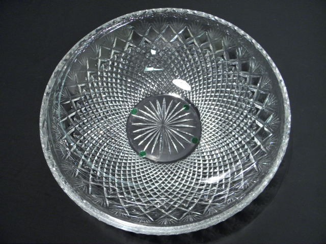 Large heavy cut crystal centerpiece