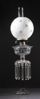 LARGE HEISEY GLASS BANQUET LAM