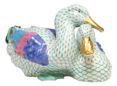LARGE HEREND HAND-PAINTED FISH