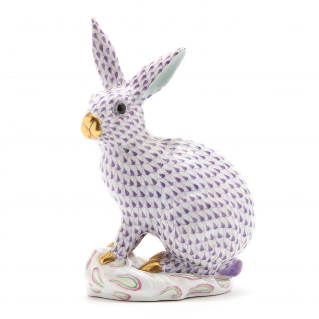 LARGE HEREND PORCELAIN RABBIT