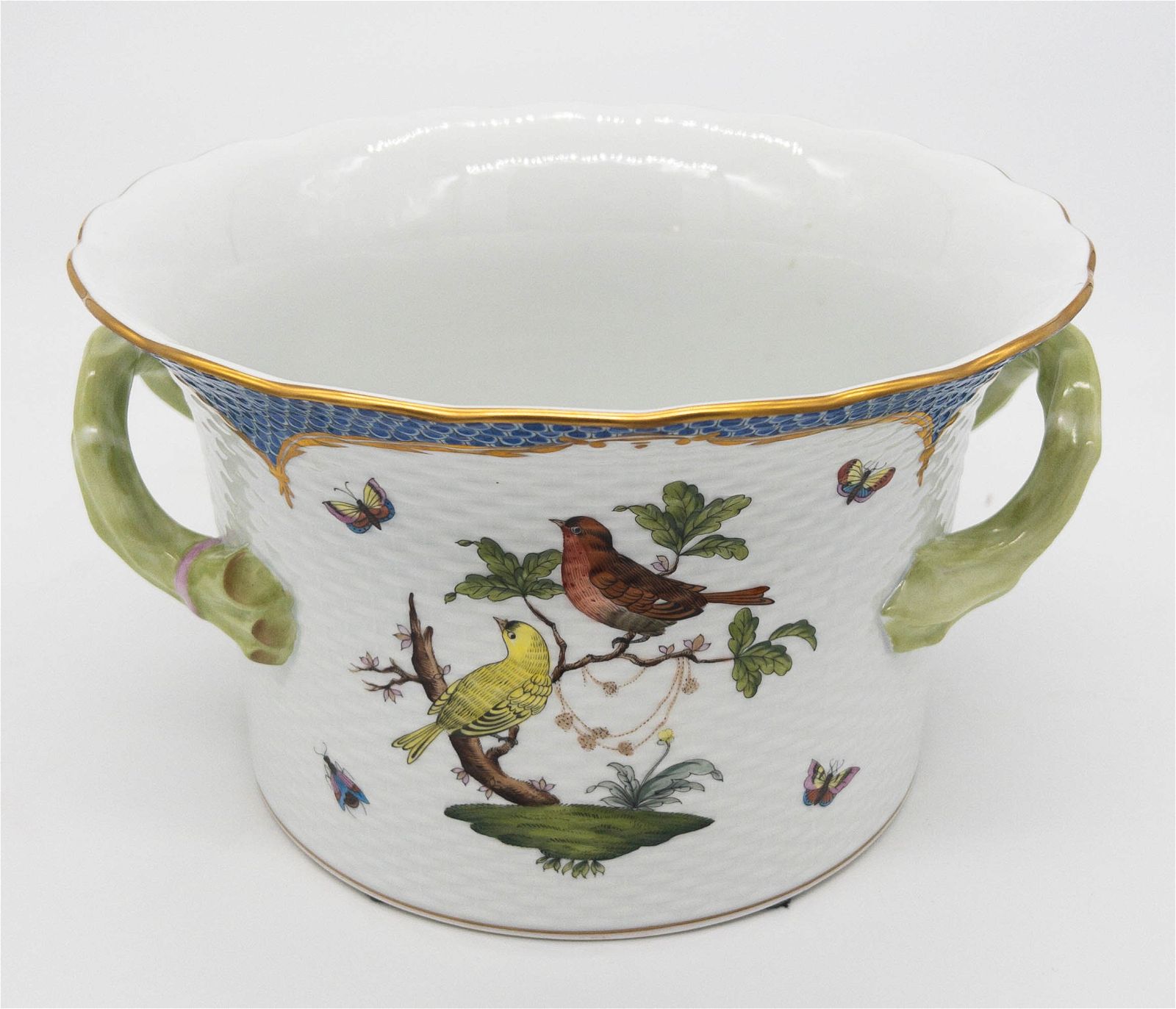 LARGE HEREND ROTHSCHILD BIRD BLUE