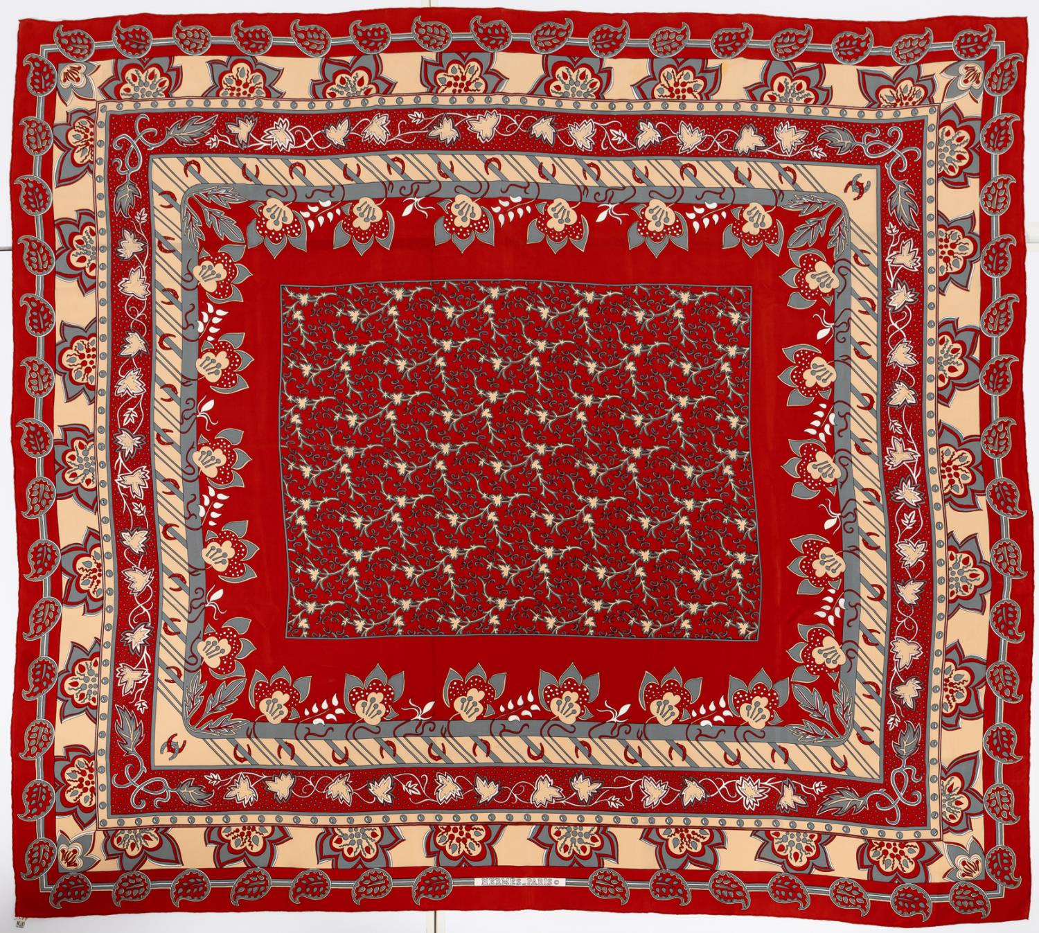 LARGE HERMES SILK FLORAL &