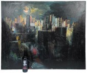 LARGE HERRINGTON OIL ON CANVAS