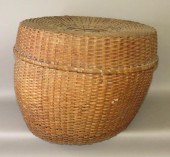LARGE HICKORY SPLINT LIDDED FE
