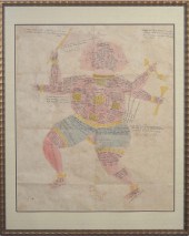 Large Hindu tantric drawing wi