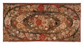 LARGE HOOKED HEARTH RUG EARLY